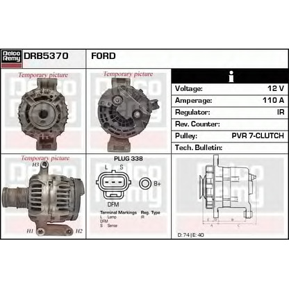 Photo Alternator DELCO REMY DRB5370N