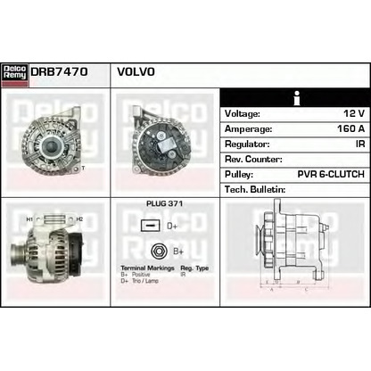 Photo Alternator DELCO REMY DRB7470