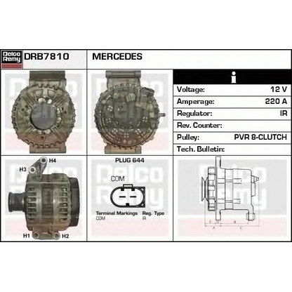 Фото Генератор DELCO REMY DRB7810