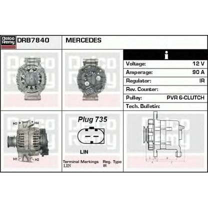 Photo Alternateur DELCO REMY DRB7840