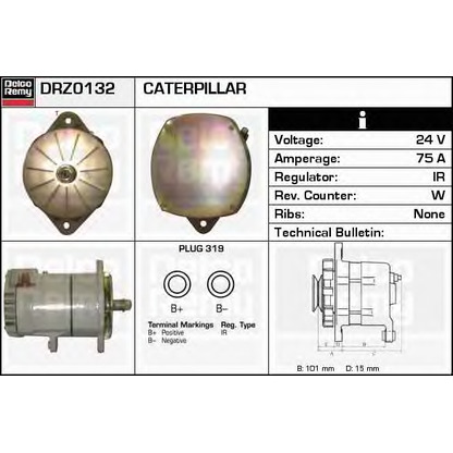 Zdjęcie Alternator DELCO REMY DRZ0132