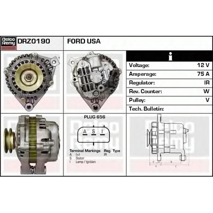 Photo Alternator DELCO REMY DRZ0190