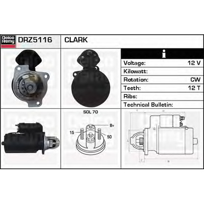 Foto Motor de arranque DELCO REMY DRZ5116