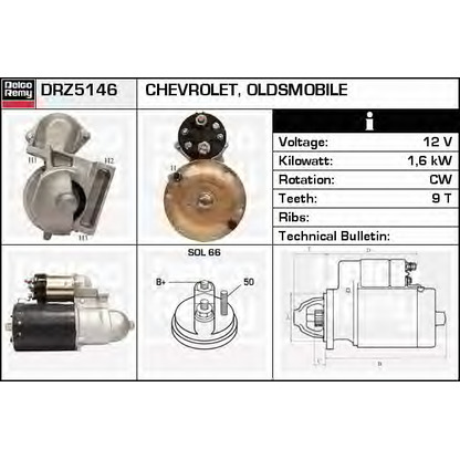 Zdjęcie Rozrusznik DELCO REMY DRZ5146