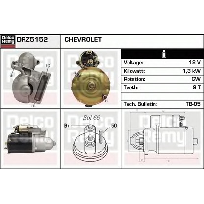 Foto Motor de arranque DELCO REMY DRZ5152