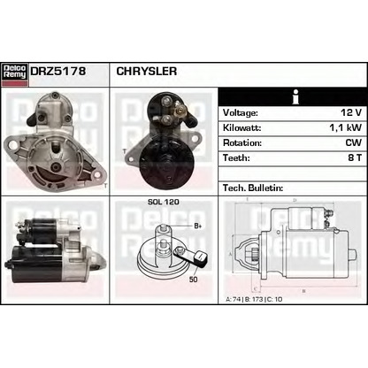 Zdjęcie Rozrusznik DELCO REMY DRZ5178