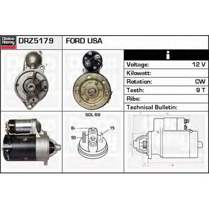 Foto Starter DELCO REMY DRZ5179
