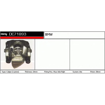 Photo Brake Caliper DELCO REMY DC71893