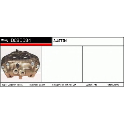 Photo Brake Caliper DELCO REMY DC80084