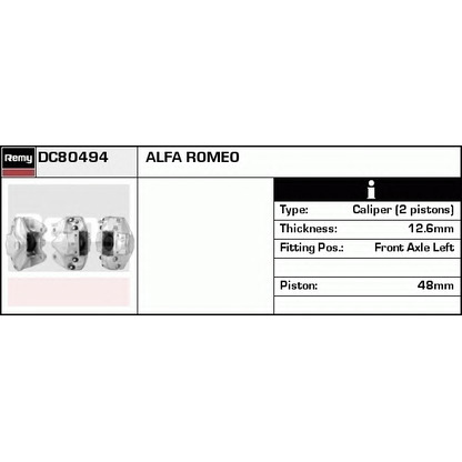 Фото Тормозной суппорт DELCO REMY DC80494