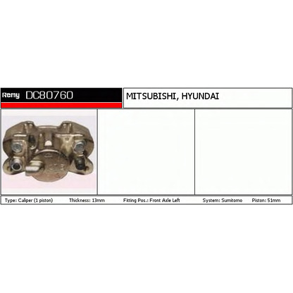 Photo Brake Caliper DELCO REMY DC80760