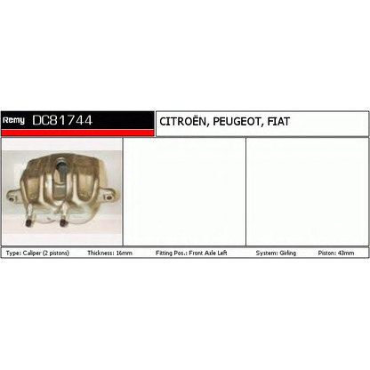 Photo Brake Caliper DELCO REMY DC81744
