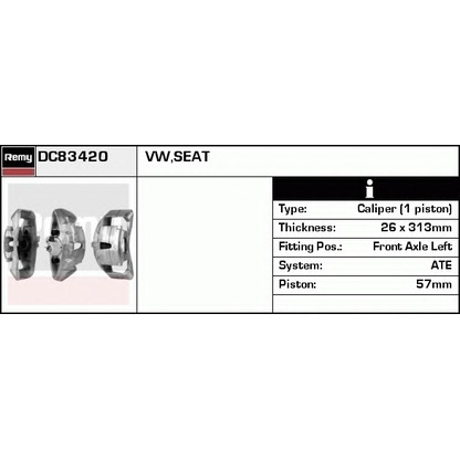 Фото Тормозной суппорт DELCO REMY DC83420