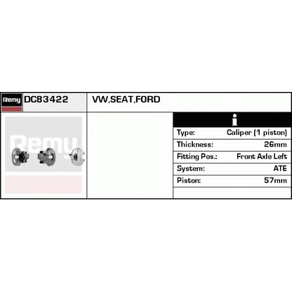 Photo Étrier de frein DELCO REMY DC83422