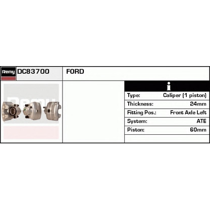 Photo Étrier de frein DELCO REMY DC83700