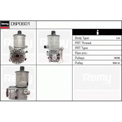 Photo Hydraulic Pump, steering system DELCO REMY DSP0601