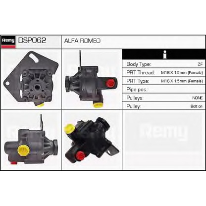 Photo Hydraulic Pump, steering system DELCO REMY DSP062