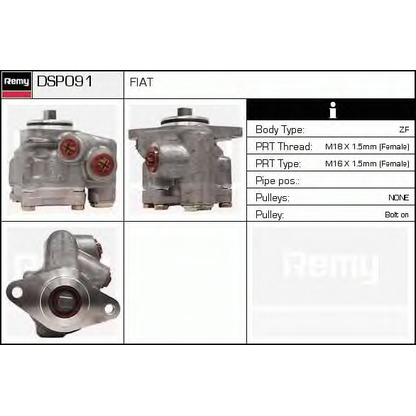 Photo Hydraulic Pump, steering system DELCO REMY DSP091