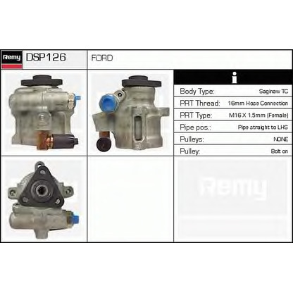 Photo Hydraulic Pump, steering system DELCO REMY DSP126