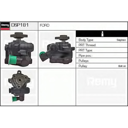 Photo Hydraulic Pump, steering system DELCO REMY DSP181