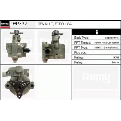 Photo Hydraulic Pump, steering system DELCO REMY DSP737