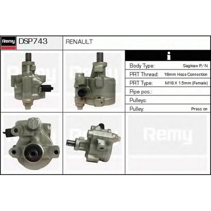 Photo Hydraulic Pump, steering system DELCO REMY DSP743