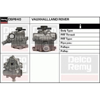 Photo Hydraulic Pump, steering system DELCO REMY DSP840