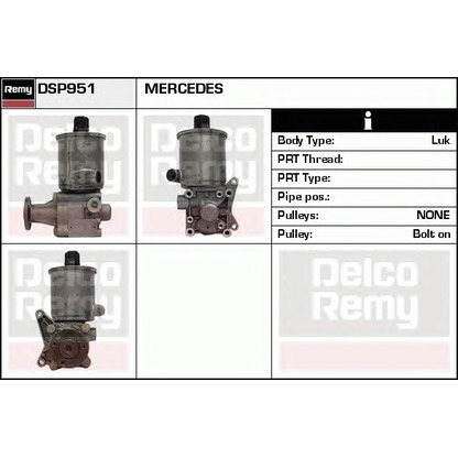 Фото Гидравлический насос, рулевое управление DELCO REMY DSP951