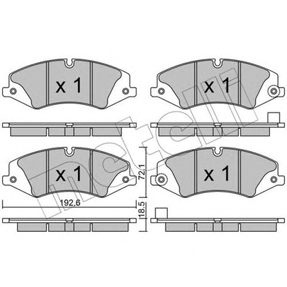 Foto Kit pastiglie freno, Freno a disco METELLI 2208366