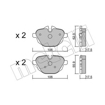 Photo Brake Pad Set, disc brake METELLI 2209200