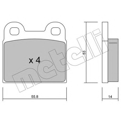 Photo Brake Pad Set, disc brake METELLI 2200020