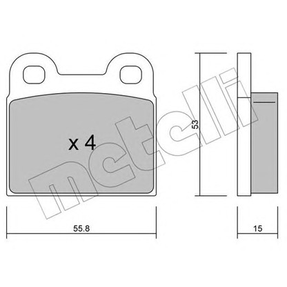 Photo Brake Pad Set, disc brake METELLI 2200021