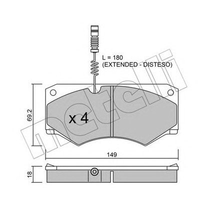 Foto Kit pastiglie freno, Freno a disco METELLI 2200141