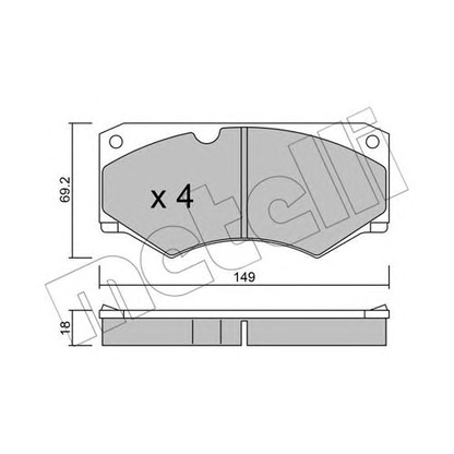 Photo Brake Pad Set, disc brake METELLI 2200144