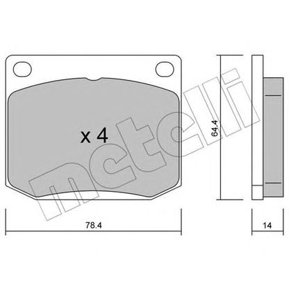 Photo Brake Pad Set, disc brake METELLI 2200181