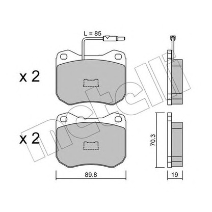 Foto Kit pastiglie freno, Freno a disco METELLI 2200210