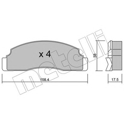 Foto Kit pastiglie freno, Freno a disco METELLI 2200220