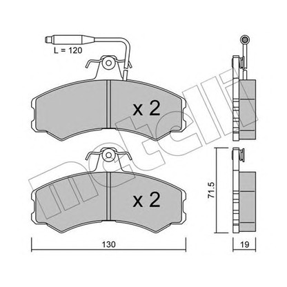 Photo Brake Pad Set, disc brake METELLI 2200310