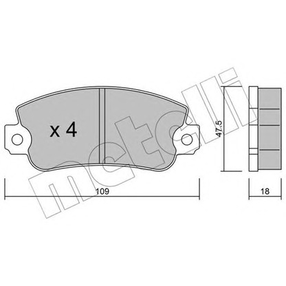 Foto Kit pastiglie freno, Freno a disco METELLI 2200330