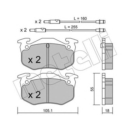 Foto Kit pastiglie freno, Freno a disco METELLI 2200360