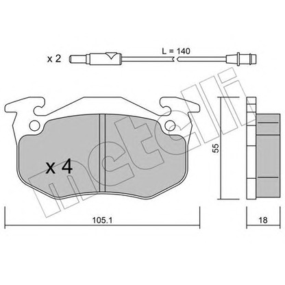 Photo Brake Pad Set, disc brake METELLI 2200361