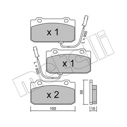 Foto Kit pastiglie freno, Freno a disco METELLI 2200402