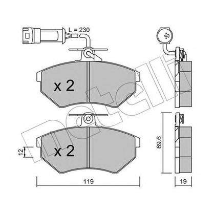 Photo Brake Pad Set, disc brake METELLI 2200503