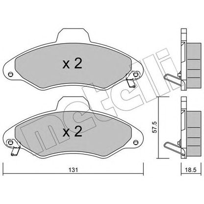 Foto Kit pastiglie freno, Freno a disco METELLI 2200711