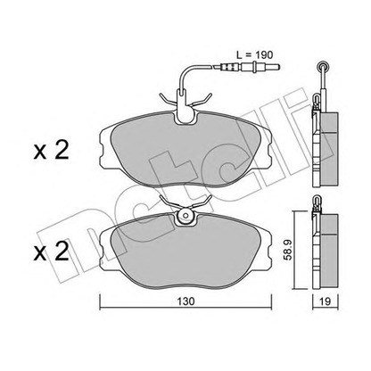 Photo Brake Pad Set, disc brake METELLI 2200724