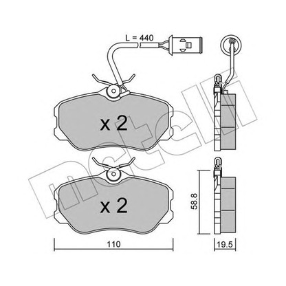 Foto Juego de pastillas de freno METELLI 2200741