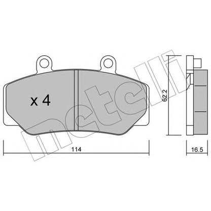 Foto Kit pastiglie freno, Freno a disco METELLI 2200750