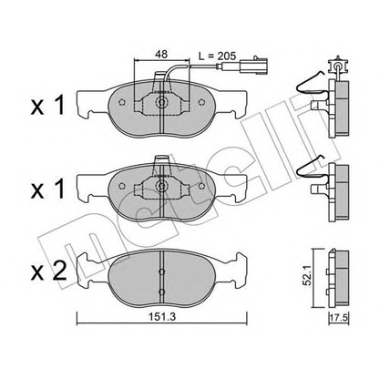 Photo Brake Pad Set, disc brake METELLI 2200790