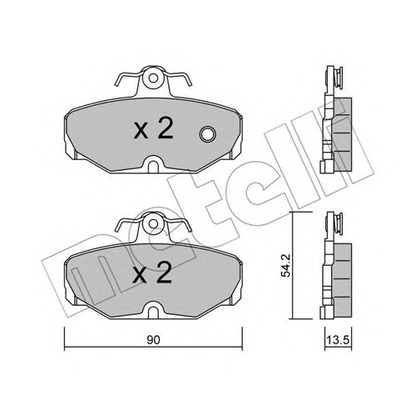 Photo Brake Pad Set, disc brake METELLI 2200950