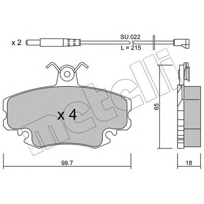 Photo Brake Pad Set, disc brake METELLI 2201200K